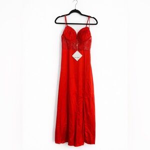 Elegant Red Lace Dress- Size XS NWT